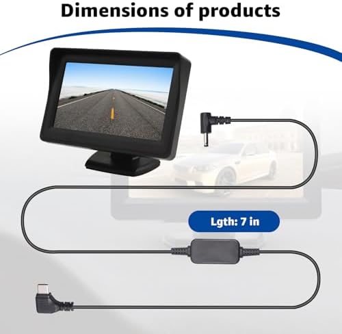 USB-C to DC Charger Cable for Furrion FOS07 TADS Monitor – Ultimate Power Solution for 7-Inch Displays & Hitch Backup Cameras FOS48 TA-BL & FOS48 TAPK-BL – Lightweight & Durable Design for Hassle-Free Travel Connectivity