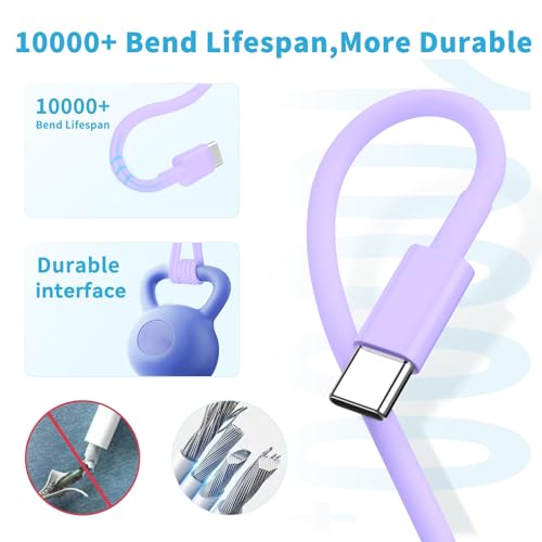 High-Speed 2-Pack USB C to USB C Charging Cable – 6 Foot Long, 60 W (3 A) Fast Charger for i Phone 16/15/Pro/Plus/Pro Max, i Pad Pro 12.9/11, i Pad Mini 6, i Pad Air 4/5 & Samsung Galaxy S23/22 – Durable, Tangle-Free, Versatile Design for Optimal Performance and Enhanced Compatibility