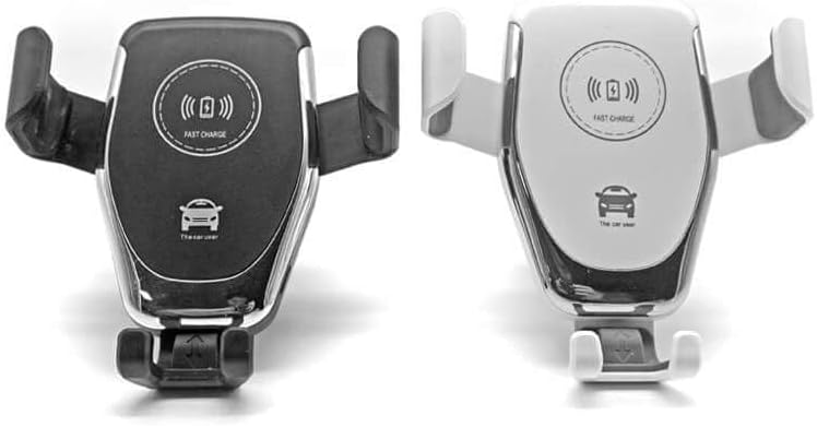 Sleek Wireless Car Charger Mount for Qi Devices – Fast 15 W Charging & Hands-Free Navigation Accessory in Modern White Finish