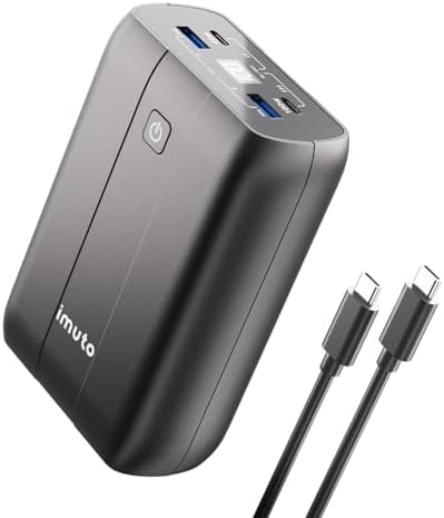 High-Power imuto 100 W Portable Charger – 26800 m Ah Multi-Device Fast Charging Power Bank with USB-C PD3.0 for Mac Book Pro, Dell XPS, i Pad Pro, and i Phone 15 – Ultimate Travel Companion for Gamers and Professionals