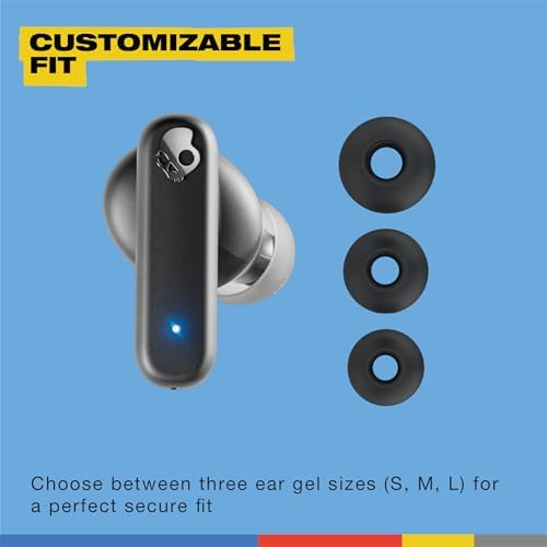 Skullcandy Smokin’ Buds Wireless Earbuds – Premium Bluetooth Headphones with Enhanced Noise Isolation, 20-Hour Playtime, IPX4 Sweat-Resistant Design – Ideal for Fitness Enthusiasts and Seamless Hands-Free Communication on i Phone & Android Devices