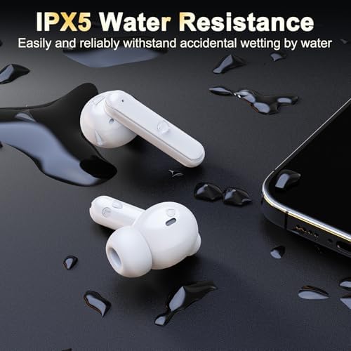Premium Wireless Earbuds with Cutting-Edge Active Noise Cancellation & Powerful Deep Bass – Featuring 4-Microphone ENC for Crystal-Clear Calls, 40-Hour Playtime with LED Battery Indicator, IPX5 Waterproof Rating for Ultimate Durability, and Advanced Bluetooth 5.4 for Rapid Device Pairing – Perfect for Audiophiles and Professionals Seeking Exceptional Sound Quality and Performance