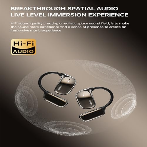 Next-Gen Open Ear Bluetooth 5.4 Earbuds with Touch Control – Waterproof Wireless Headset for i OS/Android – Unmatched Sound Clarity and Comfort for Active Lifestyles and Everyday Use