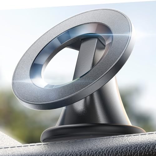 LISEN Primes Magnetic Phone Mount for Car Dash – 540° Rotating Mag Safe Holder for i Phone 12-16 Pro Max, Sleek Black Design for Enhanced Driving Safety and Convenience, Effortless One-Handed Operation and Secure Grip, Ideal Automobile Accessory