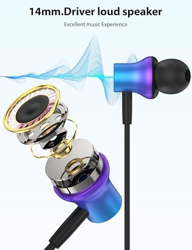 High-Performance USB C Earbuds for i Phone & Samsung – Immersive Hi-Fi Stereo Noise-Isolating Earphones with In-Line Microphone and Adjustable Volume Control – Ideal for Music Enthusiasts and Compatible with Google Pixel 9/8/8 A and More