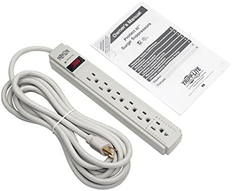 Tripp Lite 6-Outlet Surge Protector Power Strip with 6 ft Cord – 900 Joules of Protection for Home Office & Entertainment Systems, Versatile Connectivity, and Enhanced Safety Features