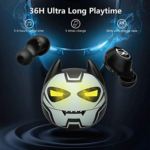 Kids’ Bluetooth 5.1 Wireless Earbuds – Adorable Waterproof Earphones with Dual Mics, 36-Hour Playtime, Hi-Fi Stereo Sound, and Gaming Mode – Perfect for Active Young Listeners and Learning on the Go