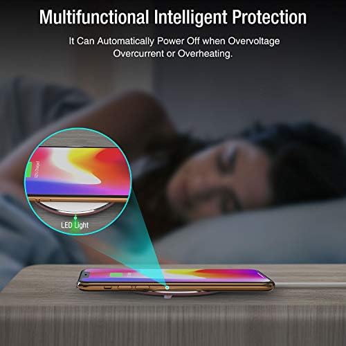 TOZO 2025 Premium Fast Wireless Charging Pad – 15 W High-Efficiency Charger for i Phone 16/15/14/13/SE/12 & Samsung Galaxy S24/S23/S22 – Sleek, Space-Saving Design with Built-in Safety Features for Hassle-Free Use – Eco-Friendly, No AC Adapter Needed