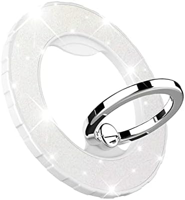 Glittering Magnetic Phone Ring Holder for Mag Safe – Ultra-Strong 2000 g Grip Compatible with i Phone 15, 14, 13, 12 Pro Max, Pro, Plus, Mini – Wireless Charging Friendly with 360° Rotation and 150° Adjustable Kickstand – Stylish Teal Design for Enhanced Functionality and Aesthetic Appeal