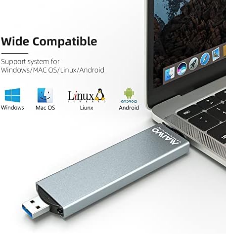 Elevate Your Data Storage with the MAIWO M.2 Enclosure: High-Speed 10 Gbps USB A to USB C SSD Enclosure for NVMe & SATA SSDs – Supports 4 TB Expansion, Durable Aluminum Alloy Design, Compatible with M and B+M Key Sizes (2230/2242/2260/2280)