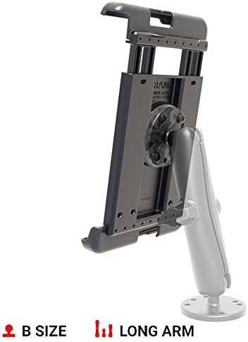 RAM Mounts U Tab-Tite Spring-Loaded Holder for 8-Inch Tablets – Versatile, Adjustable Tablet Mount Compatible with Protective Cases, Ideal for Home and Office Use, Engineered for Enhanced Accessibility and Durability