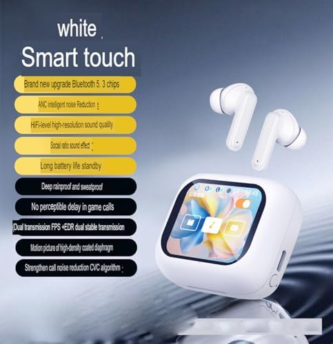 Z60 Bluetooth 5.3 Wireless Earbuds with Advanced Active Noise Cancelling – 40-Hour Battery Life, Touch Control, and IPX8 Waterproof for Ultimate Durability – Perfect for Commuters and Fitness Enthusiasts Seeking Superior Sound Quality