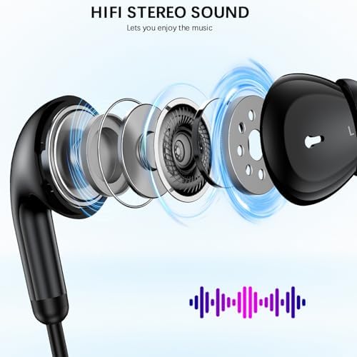 High-Fidelity USB C Earbuds with Ergonomic Design & Integrated Mic – Premium Sound Quality for Samsung S25 Ultra, i Phone 16, Pixel 9, and More – Magnetic Carry Case for Effortless Portability & Enhanced Compatibility – Perfect for Music Lovers & Professionals