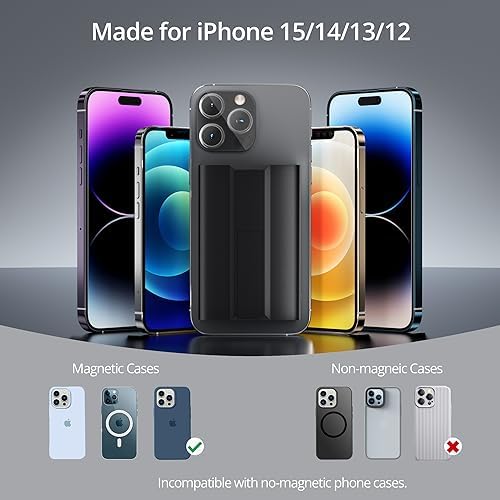 LULULOOK 10,000 m Ah Magnetic Power Bank for i Phone – Sleek Blue Mag-Safe Battery Pack with 15 W Fast Wireless Charging & Kickstand – Ultimate Portable Charger for i Phone 16/15/14/13/12 Mini Plus Pro – USB-C Cable Included – Perfect for On-the-Go Power Solutions