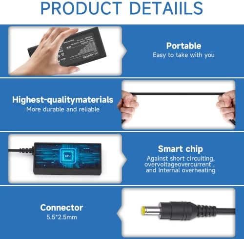 Reliable Universal Power Cord for Insignia LED TVs – Premium AC Adapter for 19″ to 32″ Models Including NS-32 D312 NA15, NS-32 DF310 NA19, NS-32 D420 NA16, NS-32 D220 NA16, NS-3 D311 NA15, NS-24 E200 NA14, NS-24 D510 NA17, NS-19 E310 NA15 & NS-19 E310 A13 – Optimal Performance & Maximum Compatibility – Essential Insignia TV Charger for Effortless Streaming and Uninterrupted Viewing