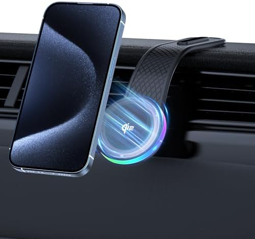Magnetic Qi2 Wireless Car Charger Mount for i Phone 12/13/14/15 Series – 15 W Fast Charging Station with Secure Grip for Effortless Navigation and Connectivity
