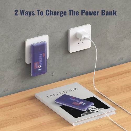 Brand Q 10000 m Ah Portable Power Bank with Built-in AC Plug – Ultra-Slim Design & Fast 20 W Charging, Includes 3 Integrated Cables for Smartphone & Tablet Compatibility – Essential Travel Charger for On-the-Go Convenience