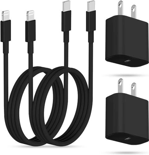 Lightning-Fast 20 W Apple Charger with MFi Certification – 6 ft USB-C to Lightning Cable Included for i Phone 14 Pro Max/14/13 Pro/12 Mini/12/11 & i Pad Air – Compact Power Block for Ultimate Portability and Rapid Charging Efficiency