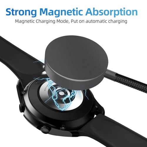 Maximize Your Samsung Galaxy Watch Charging Potential: Premium Dual Pack USB-C Fast Charger with 3.3 FT Durable Nylon Cable & Resilient Metal Housing – Tailored for Galaxy Watch Series 7, Ultra, 6, 6 Classic, 5 & 5 Pro – The Ultimate Smartwatch Charging Accessory for Speed and Dependability
