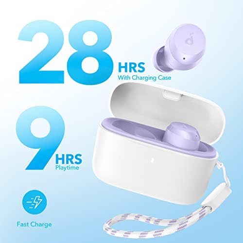 Elevate Your Sound Experience with Soundcore by Anker A20 i True Wireless Earbuds – Advanced Bluetooth 5.3 Connectivity, Tailored Sound Profiles via Mobile App, Unmatched 28-Hour Battery Life, Durable Water-Resistant Design for Active Use, Superior Voice Clarity with Dual Microphones for AI-Powered Calls, Flexible Single Earbud Functionality – The Ideal Choice for Music Enthusiasts and Busy Professionals (Purple)