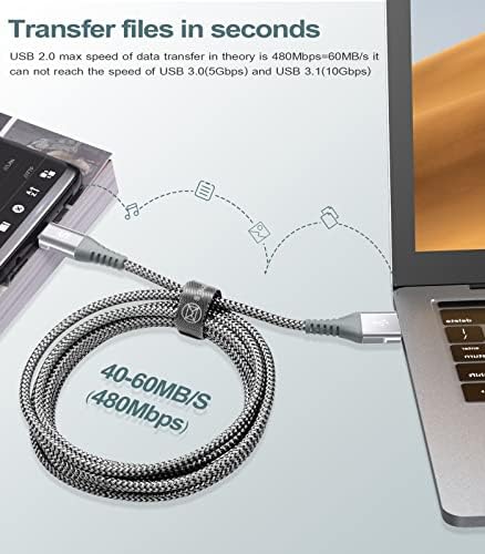 sweguard 3.1 A Fast Charging USB Type C Cable – 2 Pack 6.6 ft Nylon Braided Charger for Samsung Galaxy, LG, Moto, PS5 – Durable, Tangle-Free, High-Speed Data Sync – Ultimate Compatibility and Convenience in Pink