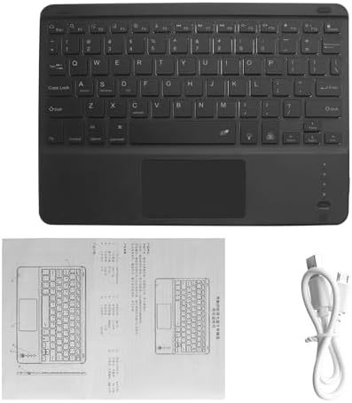 Ultra-Slim Bluetooth Keyboard with Touchpad – 7-Color Backlit Rechargeable Wireless Keypad for i Pad, Android & Windows – Universal Compatibility & Enhanced Productivity Accessory for Tablets & Smartphones