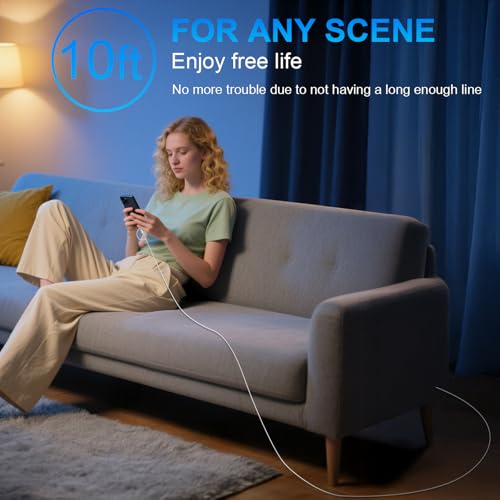 Premium i Phone 16 & 15 Fast Charge Power Pack: Trio of 20 W USB-C Adapters with 10 FT Lightning Cable for Ultra-Fast Charging – Compatible with i Phone 16/16 Plus/Pro/Pro Max, 15/15 Pro/Pro Max, 14, 13, 12 – Essential Mobile Charging Solution for On-the-Go Users