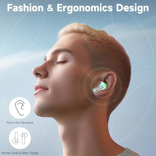 Discover the aigo True Wireless Earbuds: Cutting-Edge Bluetooth 5.4 Headphones with Touch Controls, Water-Resistant Design, and Dual-Microphone Clarity – Vibrant Super Shine Yellow with Convenient Neck Lanyard for Effortless On-the-Go Listening and Enhanced Audio Quality.
