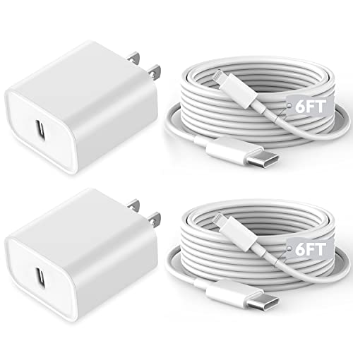 Ultra-Compact 20 W PD USB C Fast Charging Duo: Dual Wall Charger Set with High-Speed Cables for i Phone 16/15 & i Pad Compatibility – Streamlined Portability, Enhanced Safety Features, and Rapid Power Delivery for Everyday Use