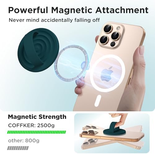Revolutionary Magnetic Phone Ring Grip Holder – Ergonomic Silicone Finger Loop for i Phone Pro Max/Plus, 12/13/14/15/16 Series – Compatible with Mag Safe – Oat Color Enhances Aesthetics and Comfort – 360-Degree Rotation for Effortless Use – Secure Your Device with Style and Stability – Essential Smartphone Accessory for Unmatched Usability and Convenience