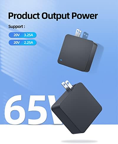 High-Speed 65 W AC Power Adapter for Lenovo Yoga 710, 720, 310, 510, 520 & 530 Series – UL Listed Safety Compliance, Compact Design & Enhanced Compatibility – 7.5 ft Charger Cable Included – Reliable Laptop Charging Solution with 30-Day Return Policy and 12-Month Warranty
