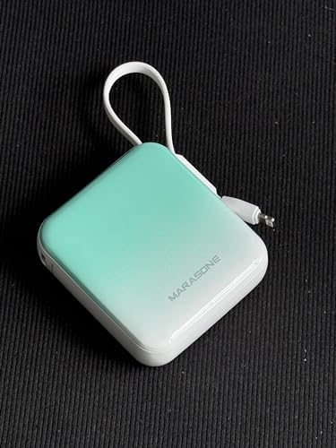 Ultra-Compact 10,000 m Ah Mini Power Bank – Fast Charging 20 W Dual Device Charger with Built-In Cables for i Phone, Samsung, Google & More – Perfect Travel Companion for On-the-Go Power Needs