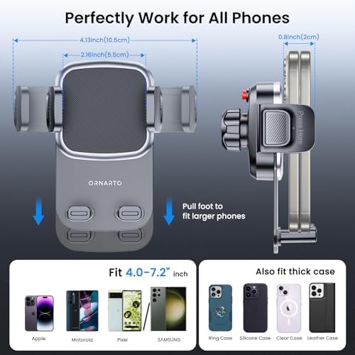 ORNARTO Tesla Phone Mount – Ultimate 360° Rotatable Holder for Model Y & 3 | No Residue or Screen Damage | Universal Fit for All Smartphones | Enhanced Overload Protection & Anti-Slip Grip | Perfect Car Accessory for Seamless Navigation & Hands-Free Calls