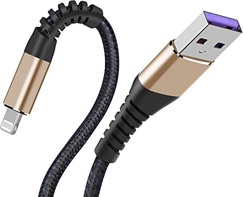 MFi Certified 16 ft Lightning Cable – 2 Pack Extra Long i Phone Charger for Ultimate Charging Flexibility, Fast Data Transfer, Durable Braided Design, Compatible with i Phone 12/11/11 Pro/11 Max/X/XS/XR/XS Max/8/7/6/5 S/SE and i Pad Mini/Air – Enhanced Performance in Blue