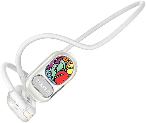 Revolutionize Your Workout with Open Comfy CF201 Bluetooth Headphones – Lightweight Open-Ear Design for Ultimate Ambient Awareness and Premium Sound – Perfect Wireless Earbuds for Running, Gym, and Outdoor Adventures – Sleek White Aesthetic for Style and Safety