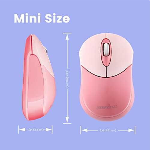Elevate Your Productivity with the Perixx PERIMICE-802 PP Wireless Bluetooth Mouse – Sleek Purple Design for Windows, i OS & Android Devices – Ergonomic Comfort and High Precision Tracking for On-the-Go Professionals