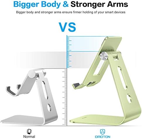 OMOTON Versatile Adjustable Tablet Stand for Desk – Enhanced Stability with Extended Arms for i Pad Pro/Air/Mini & Larger Smartphones – Stylish Purple Holder for Optimal Viewing Comfort and Clutter-Free Workspace
