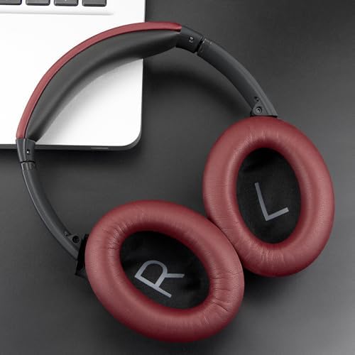 Transform Your Bose Quiet Comfort 45 & SE Headphones with Luxurious SOULWIT Replacement Earpads in Burgundy – Premium Soft Protein Leather Cushions for Unmatched Comfort and Superior Sound Isolation, Perfect for Long Listening Sessions and Easy Installation