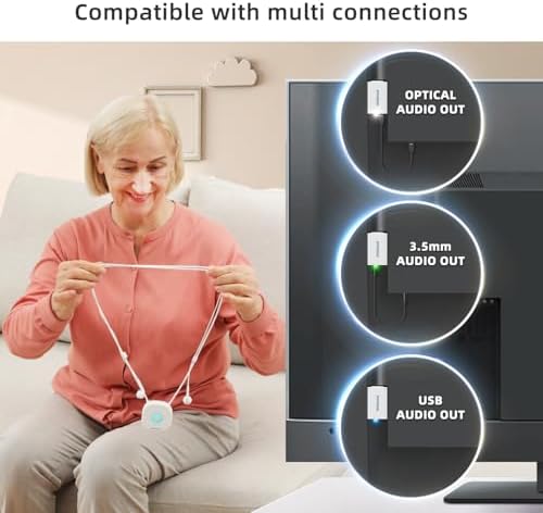 Transform Your Audio Experience with Holdsound Wireless Earbuds – Lag-Free TV Listening, 100 FT Freedom, and 15-Hour Comfort for Ultimate Entertainment – Effortless USB Optical Setup, Universally Compatible for All Your Devices