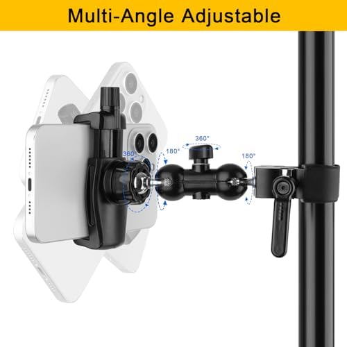 Versatile 360° Adjustable Tablet Holder for Treadmills, Spin Bikes, Strollers, and More – Compatible with 7-12.9″ i Pads, Nexus, Fire HD, e-Books, LG G, and Switch – Enhance Your Workout and Leisure Experience with Secure, Stable Mounting Solutions