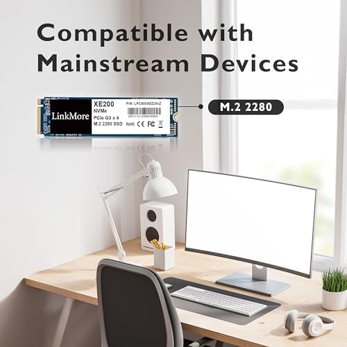 Elevate Your System Performance with Link More XE300 SE 256 GB PCIe Gen3 NVMe M.2 2280 Internal SSD – Lightning-Fast Read Speeds Up to 2100 MB/s and Write Speeds of 1500 MB/s for Unmatched Efficiency and Reliability in Data Storage Solutions