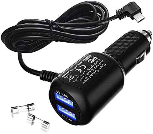 2025 Enhanced Dual USB Dash Cam Charger – Micro USB Car Adapter with 11.5 ft Cable for Rexing, AKASO, and More – Fast, Reliable Power for Your Dash Cam and Devices – Ultimate Compatibility and Convenience for Road Safety