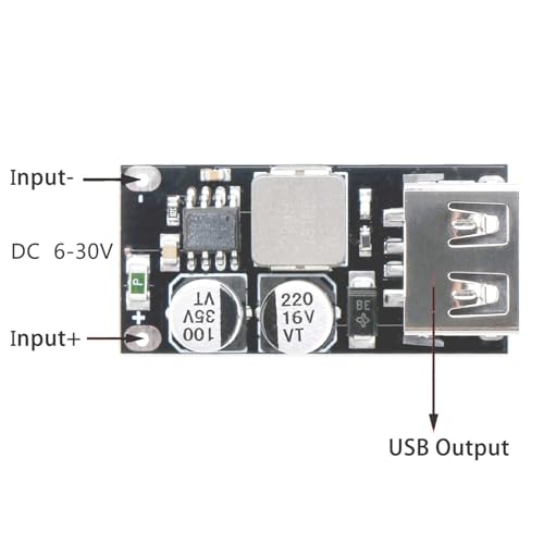 Efficient USB Buck Converter Module 10-Pack – Advanced QC3.0 Fast Charging Solution for 6 V-32 V Input – Compact DC-DC Power Modules for High-Speed Device Charging and Versatile Applications