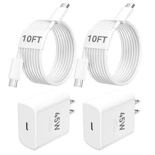 High-Speed 45 W USB-C Wall Charger for i Phone 16 Pro Max – Includes 6 FT Long Charging Cable for Ultimate Flexibility and Rapid Power Boost – Perfect for i Phone 16 Series & Samsung S24 – Compact Design with Advanced Safety Features