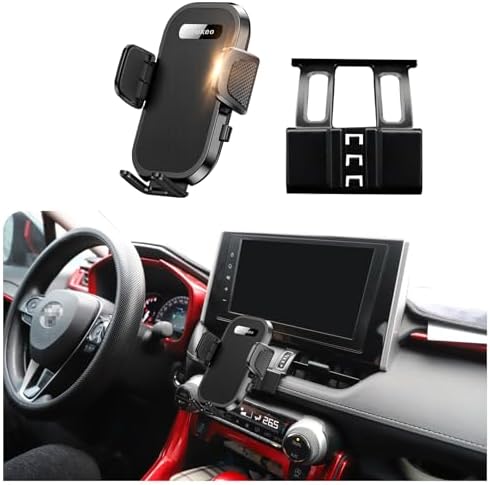 Premium Adjustable Car Phone Holder for Toyota RAV4 (2013-2018) – Versatile Cradle for 4 to 7-Inch Devices, Effortless Installation, 360-Degree Rotation, and Enhanced Safety Features for Hands-Free Navigation
