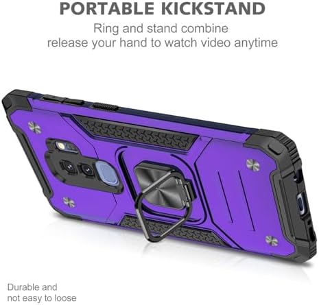 Rugged Military-Grade Shockproof Case for Samsung Galaxy S9 Plus – Red Armor with Built-in Kickstand and Magnetic Car Mount for Ultimate Protection and Style – Perfect for Active Lifestyles