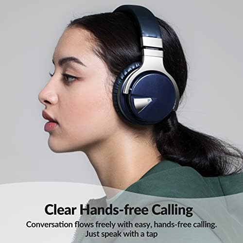 Silensys E7 Elite Wireless Over-Ear Headphones: Unmatched Active Noise Cancellation, Deep Bass Sound Experience, Luxurious Protein Ear Cushions, 30-Hour Battery Life – Your Perfect Bluetooth Companion for Travel, Work, and Daily Adventures in Elegant Black Design