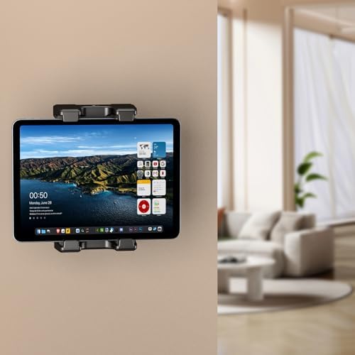Transform Your Viewing Experience with the OHLPRO Universal Tablet Wall Mount Holder – Adjustable 360° Rotation for 4.7-13 Inch Devices, Perfect for i Pad, i Phone, Kindle Fire HD, Galaxy Tab, and Nintendo Switch – Sturdy Drilled Mounting for Maximum Stability and Enhanced Hands-Free Functionality