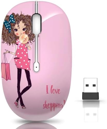 Ultra-Quiet Wireless Mouse with Nano Receiver – Perfect for PC, Laptop & Mac Book | Portable Optical Mice for Effortless Navigation | Ergonomic Design for Comfort & Productivity | Ideal for Mobile Professionals & Students