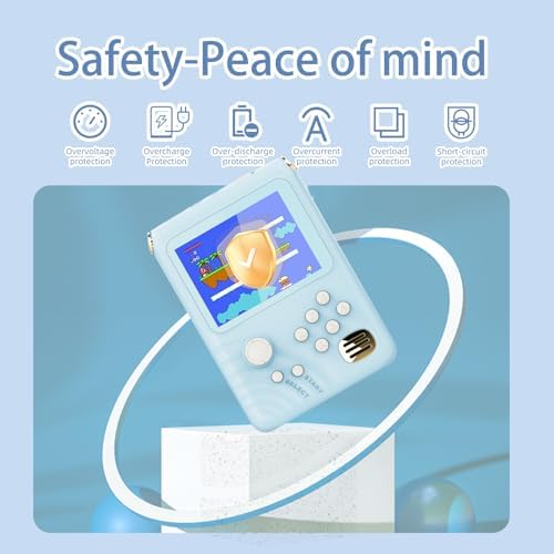 Multi-Function Gaming Power Bank: 5000 m Ah Portable Charger with 300 Built-in Games for i Phone/Samsung/Android – Ultimate 2-in-1 Travel Companion and Gift Idea for Gamers and Tech Enthusiasts, Compact Design with LED Power Indicator